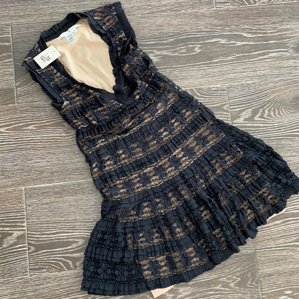 Max studio lace black dress size small